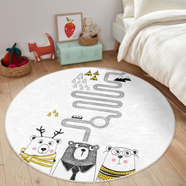 Valge laste vaip ø 100 cm Comfort - Mila Home-image-4