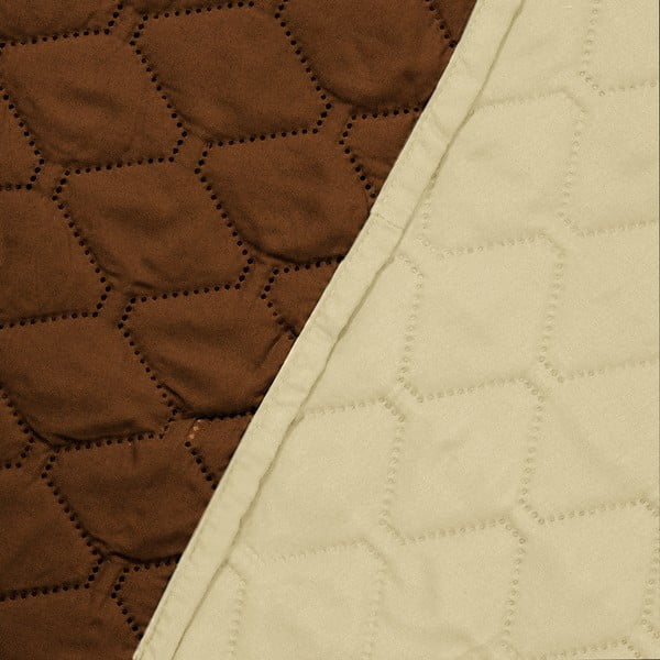 Beeži ja pruuni värvi kahepoolne mikrokiust voodiplaat , 240 x 260 cm Axel - DecoKing-image-3