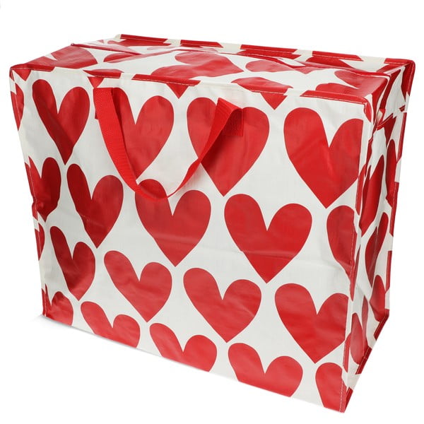 Taaskasutatud plastikust riiete hoiukott 58x28x48 cm Hearts - Rex London-image-2
