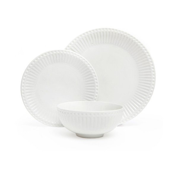 12-osaline valgete portselanist nõude komplekt Purita - Bonami Essentials