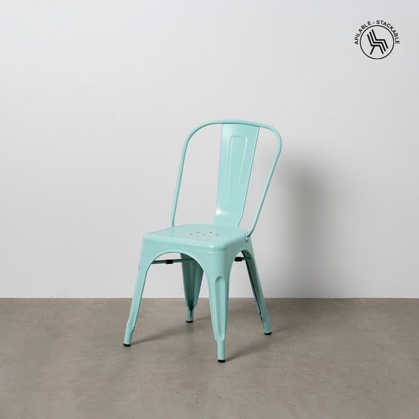 Türkiissinised metallist söögitoolid 2tk komplektis - Ixia-image-1