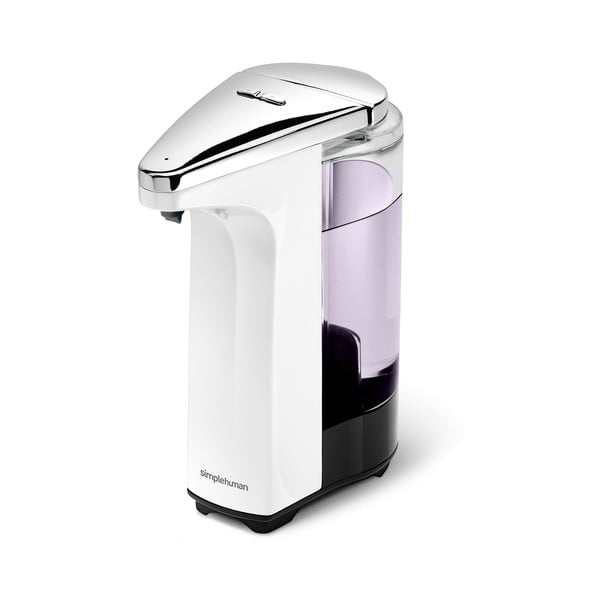 Valge automaatne plastist seebidosaator 237 ml - simplehuman-image-4