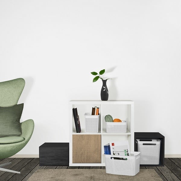 Beeži värvi hoiukorv taaskasutatud plastikust Brisen - Rotho-image-1