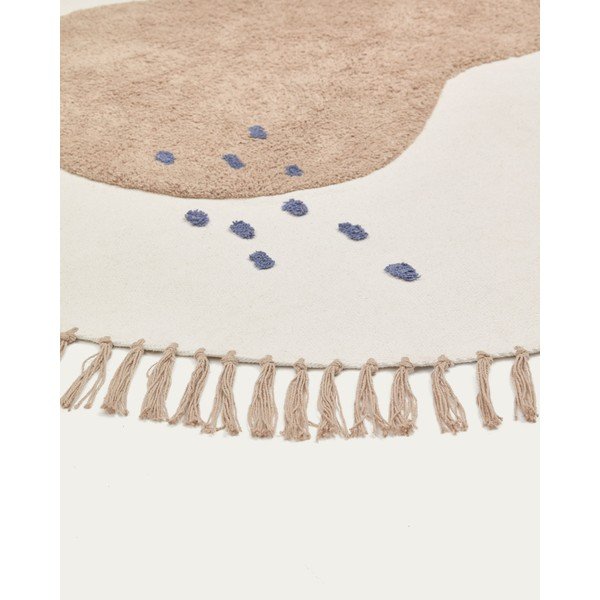 Elevandiluu värvi puuvillane laste vaip ø120 cm Tamya - Kave Home-image-3