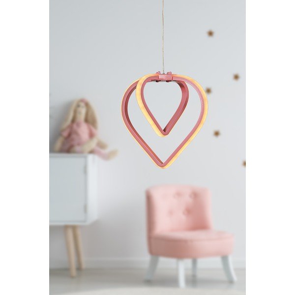 Roosa metallist LED rippvalgusti ø 22 cm Sevinc - Squid Lighting-image-1