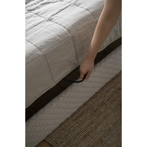 Beež polsterdatud üheinimesevoodi koos voodipõhja ja panipaigaga 90x200 cm Sleepy Luna - Miuform-image-1