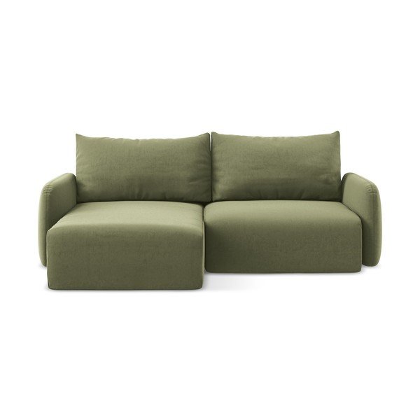 Roheline sametdiivanvoodi/panipaigaga nurgadiivan (vasak nurk/diivanvoodiga) Kalena - Makamii