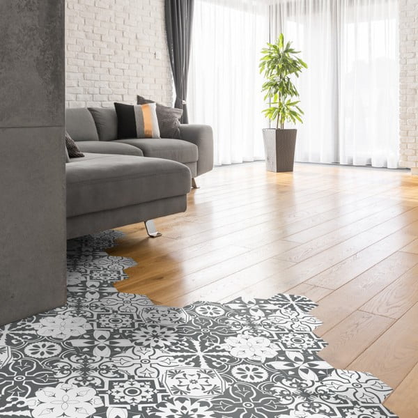 10 põrandakleebise komplekt kuusnurkadega , 20 x 18 cm Rosito - Ambiance-image-3