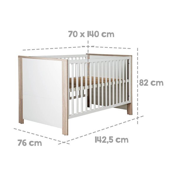 Valge-puiduvärvi võrevoodi 70x140 cm Olaf - Roba-image-4