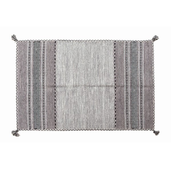 Šedý ručně tkaný koberec Navaei & Co Kilim Tribal 708, 200 x 140 cm