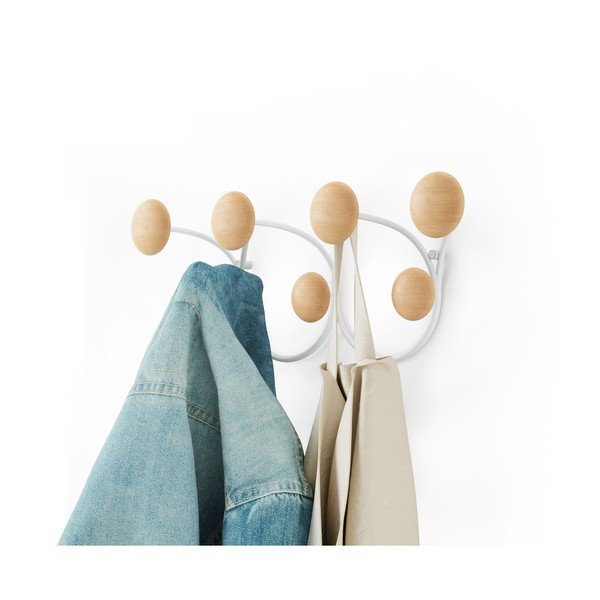 Valge naturaalne seinakinnitus, mis on valmistatud männipuidust Dotsy - Umbra-image-4