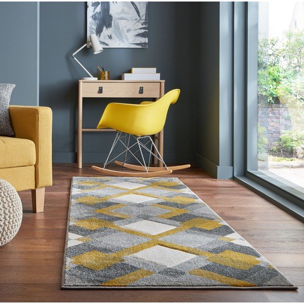 Kollane-hall vaip 80x230 cm Nimbus - Flair Rugs-image-1