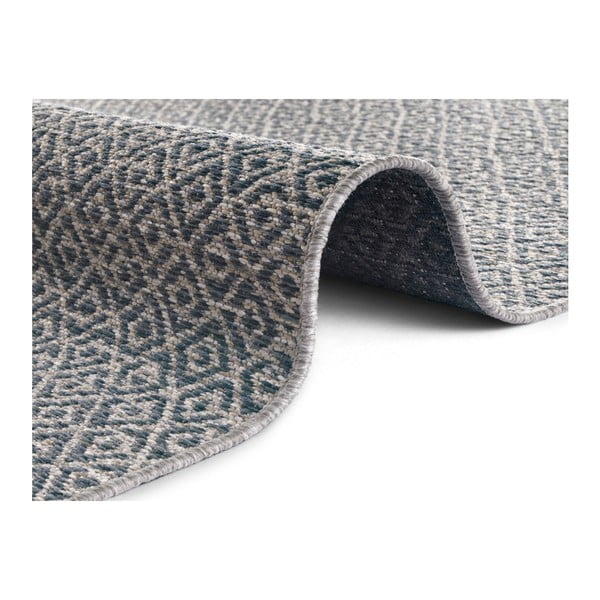 Modrý koberec vhodný i na ven Elle Decoration Bloom Croix, 140 x 200 cm-image-2