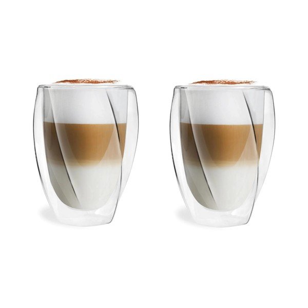 Komplekt 2 kahekordse seinaga latte-klaasi, 300 ml - Vialli Design