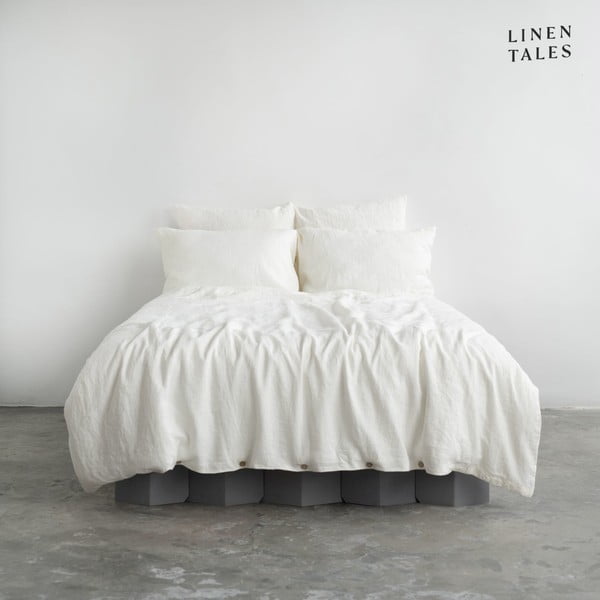 Valge voodipesu üheinimesevoodile 135x200 cm - Linen Tales