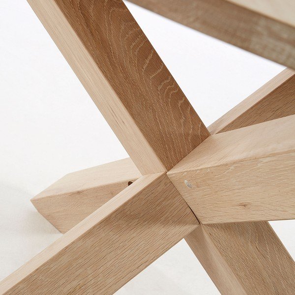 Tammepuust laud, ø 120 cm Nori - Kave Home-image-2