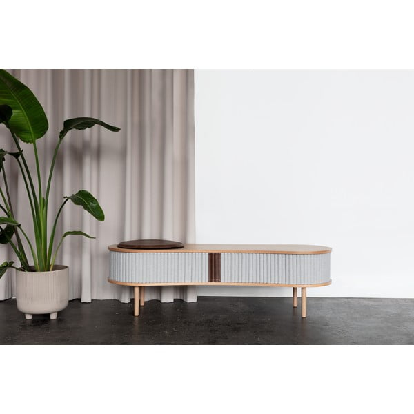 Pruun ja beež telerilaud tammepuust 140x40 cm Audacious - UMAGE-image-1