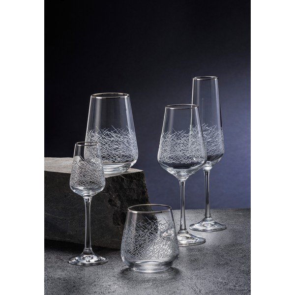 6 veiniklaasi komplekt Frost, 450 ml Sandra - Crystalex-image-4