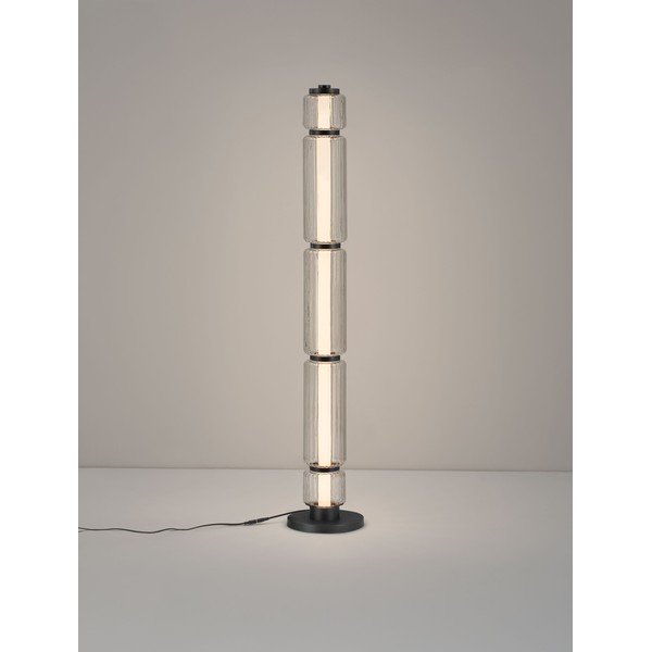 Mattmust klaasist LED-põrandalamp (kõrgus 123 cm) Liesa - Nova Luce-image-2