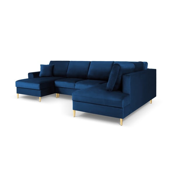 Sinine sametist panipaigaga nurgadiivanvoodi (parem nurk/"U"-kujuline) Kyoto - Cosmopolitan Design-image-3