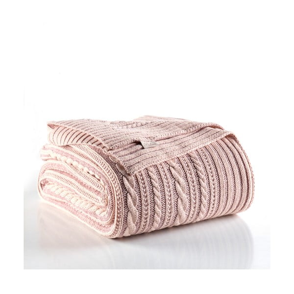 Heleroosa puuvillase seguga Camila, 220 x 240 cm - Homemania Decor-image-1