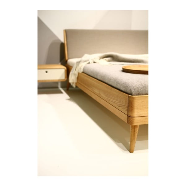 Dvoulůžková postel z masivního dubového dřeva Javorina Direct, 160 x 200 cm-image-1