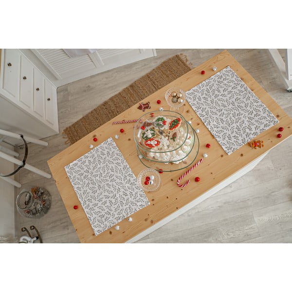 Jõulumotiiviga riidest lauamatid 2tk 35x45 cm - Butter Kings-image-1