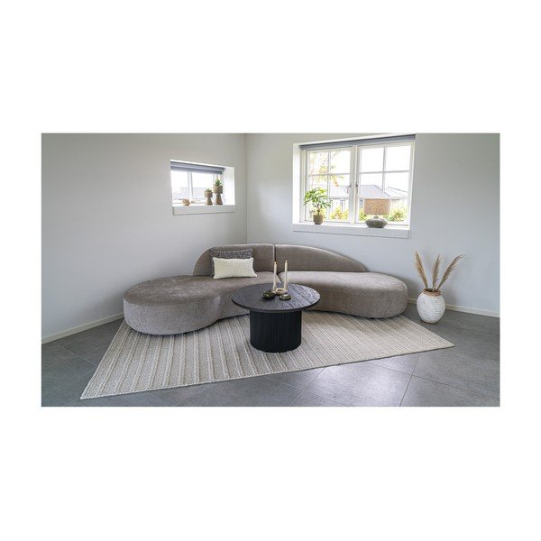 Tumepruun ümmargune paplispooniga diivanilaud ø 80 cm Boavista - House Nordic-image-3