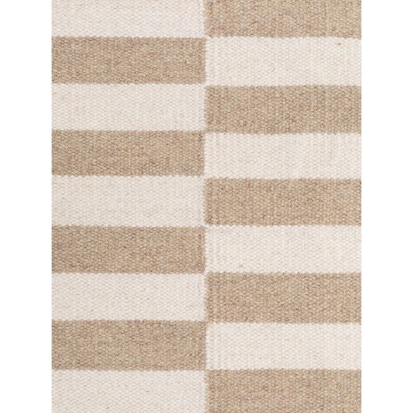 Valge/helepruun kahepoolne/käsitsi kootud villavaip 80x150 cm Vika - Hanse Home-image-3