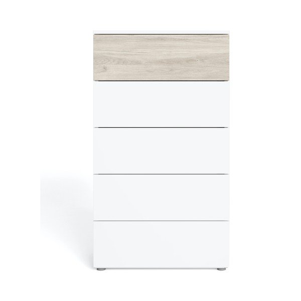 Valge kõrge kapp tammepuust 62x111 cm Sahara - Marckeric