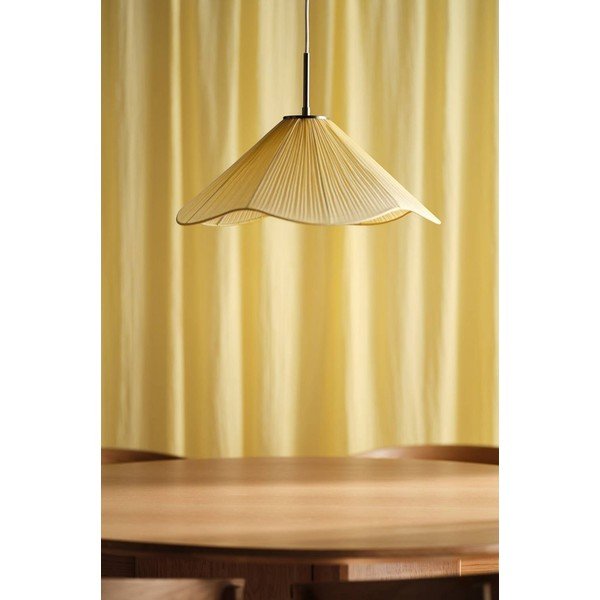 Kollane riidest ripplamp ø 50 cm Lunaria - Jotex-image-3
