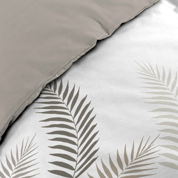 Valge-hall puuvillane voodipesu kaheinimesevoodile 200x200 cm Goyave - douceur d'intérieur-image-4