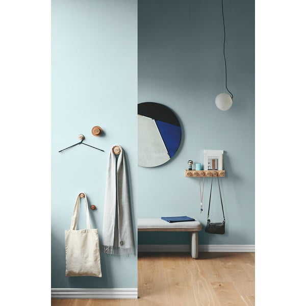 3 tumedaks värvitud tammepuidust seinakonksu komplekt. Wood - LEGO®-image-2