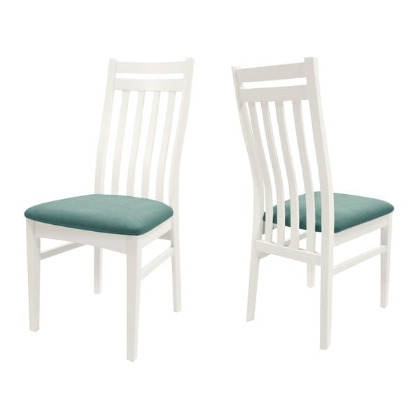 Bílá jídelní židle s konstrukcí z březového dřeva Canett Geranium