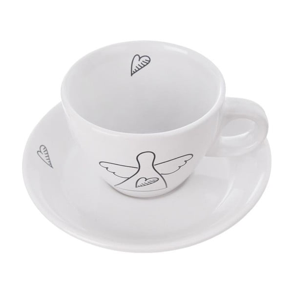 Must-valged keraamilised tassid 2 tk komplektis 90 ml - Orion-image-2