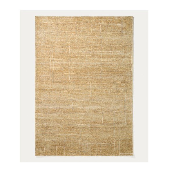 Käsitsi kootud sinepikarva vaip 200x300 cm Eloda - Kave Home