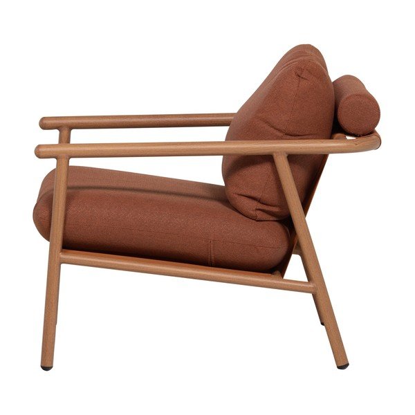 Metallist/polsterdatud aiatool terrakota värvi Cavero - WOOOD-image-3