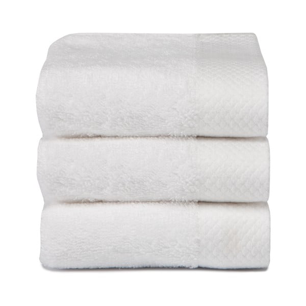 Set 3 ručníků Pure White, 30x50 cm
