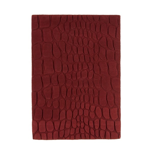 Vlněný koberec Croc Red, 120x170 cm