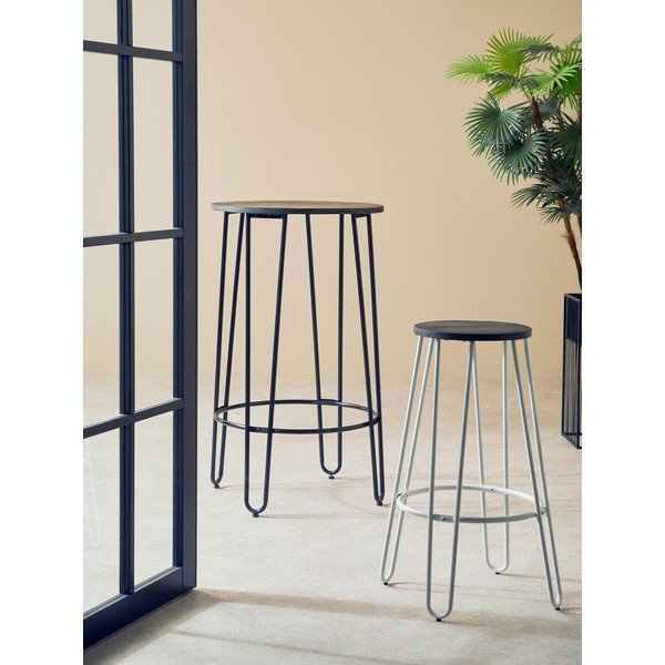 Valge/naturaalsest jalakaspuidust baaritool (istme kõrgus 75 cm) District - Premier Housewares-image-3