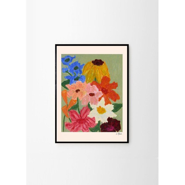 Plakat 50x70 cm Flowers on Sage Green – Carla Llanos - The Plakat Club-image-4