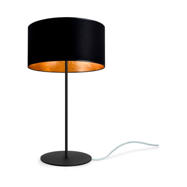 Černo-zlatá stolní lampa Bulb Attack Tres, ⌀ 36 cm