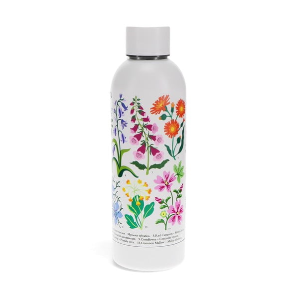 Valge roostevabast terasest pudel 500 ml Wild Flowers - Rex London