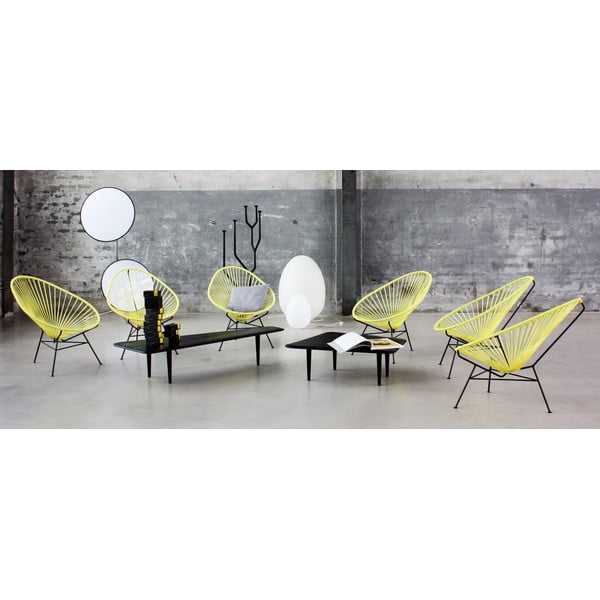 Křeslo Acapulco, černé, délka 100 cm-image-1