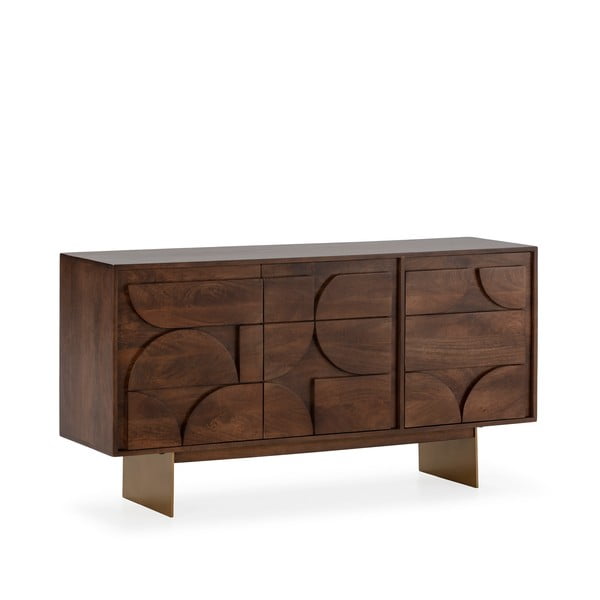 Pruun mangopuidust kummut 145x76x40 cm Trisha - MOME-image-2