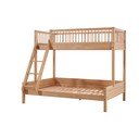 Laste tammepuidust narivoodi koos voodipõhjaga 140x200/90x200 cm, naturaalses värvitoonis Forrest - Vipack