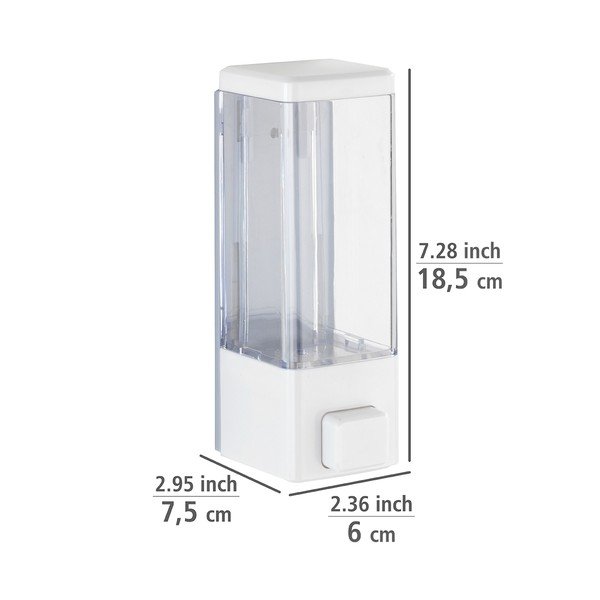 Valge seinale paigaldatav plastikust seebidosaator 320 ml Istres - Wenko-image-4