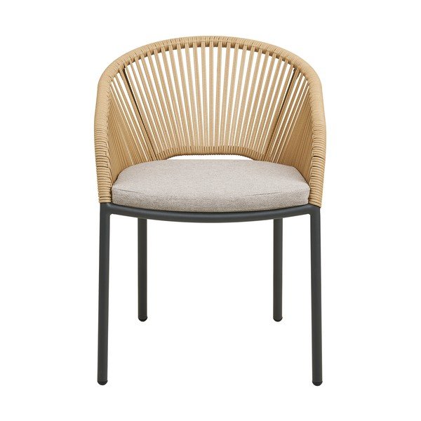 Beež metallist-polsterdatud aiatool Novella - House Nordic-image-2