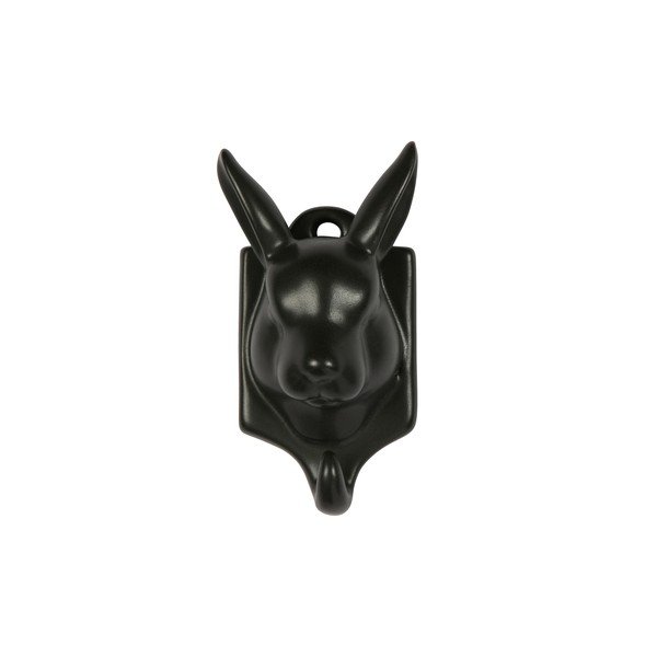 Mustast portselanist rippuv kaunistus Jänes Nona - WOOOD