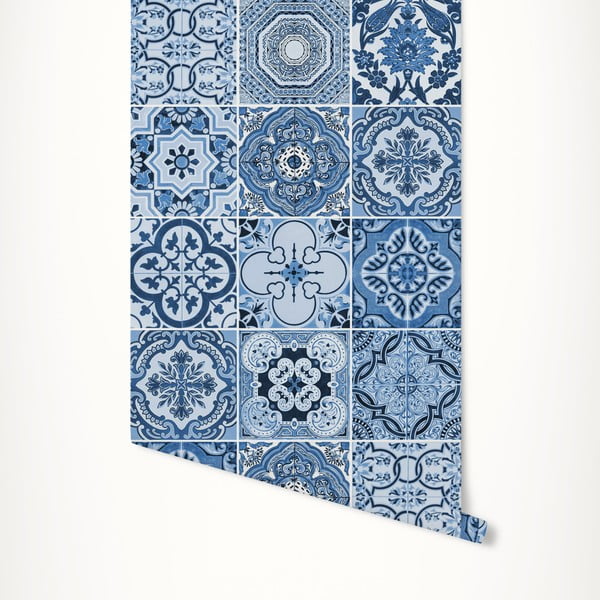 Modrá samolepicí tapeta LineArtistica Audrey, 60 x 300 cm